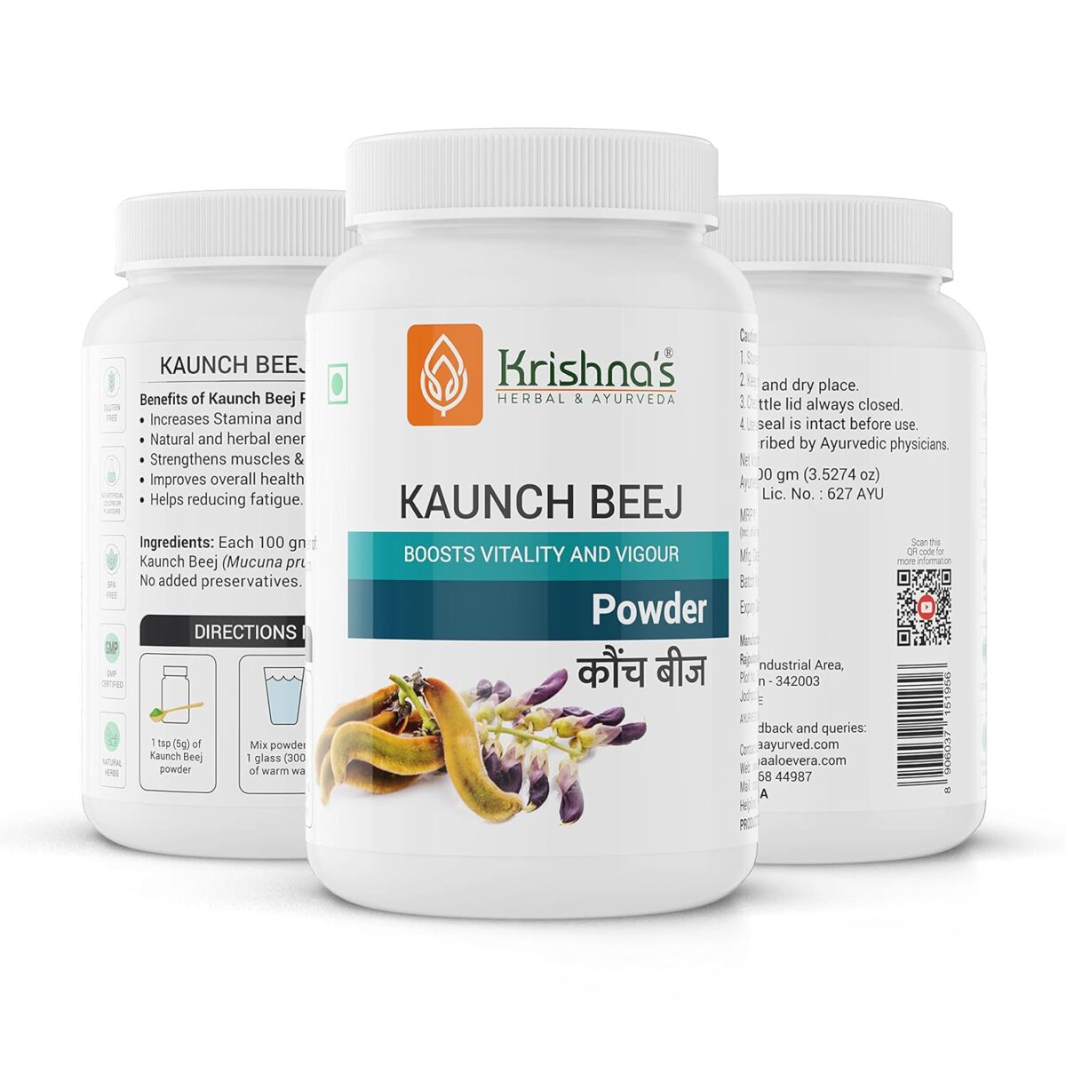 Krishna's Kaunch Beej (Mucuna pruriens) Powder - (100 Gm) For Nutrition Care, Improves The Immune System - Image 5