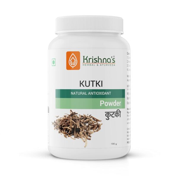 Krishna's Kutki (Picrorhiza kurroa) Powder - (100 Gm) For liver Care