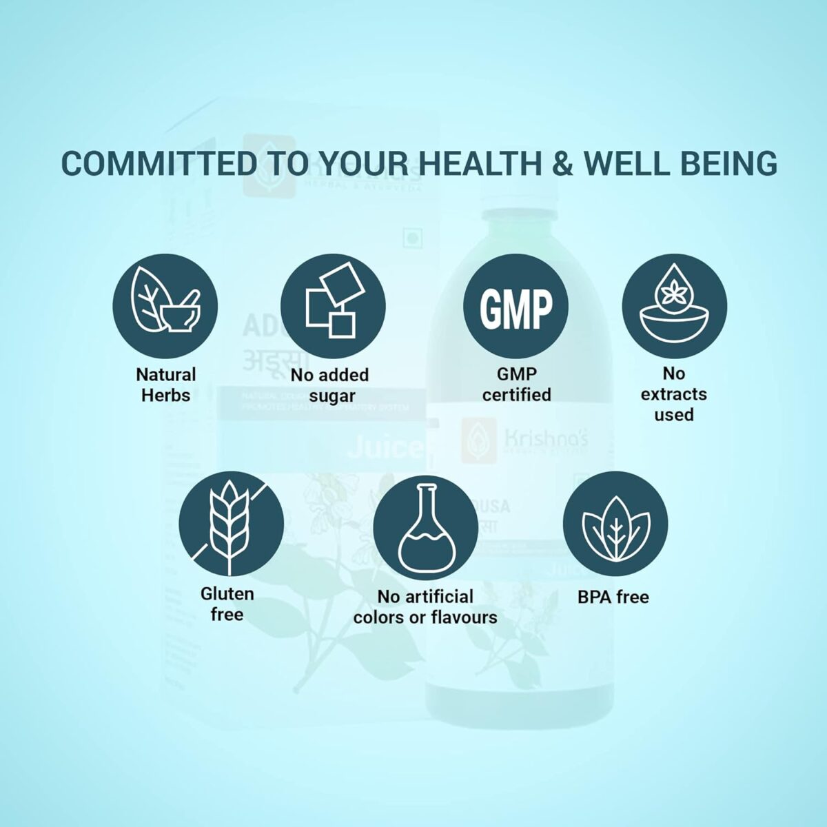 Krishna's Malabar Nut, Adusa Juice For Better Breathing, Urine Problem with Magical Benefits - (500 ml) - Image 8