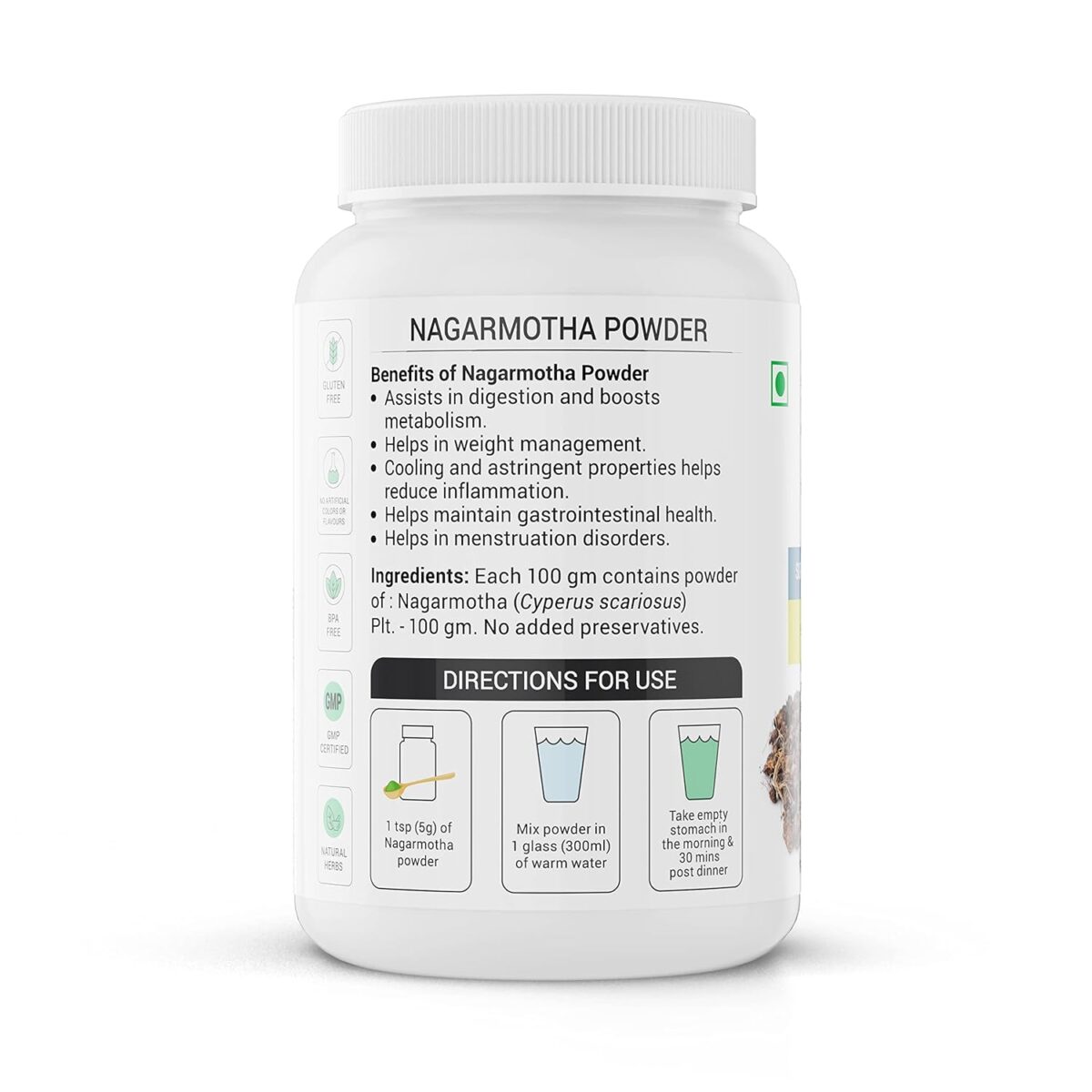 Krishna's Nagarmotha (Cyperus scariosus) Powder - 100 g 6 Krishna's Nagarmotha (Cyperus scariosus) Powder -  (100 Gm) For Digestion - Image 7