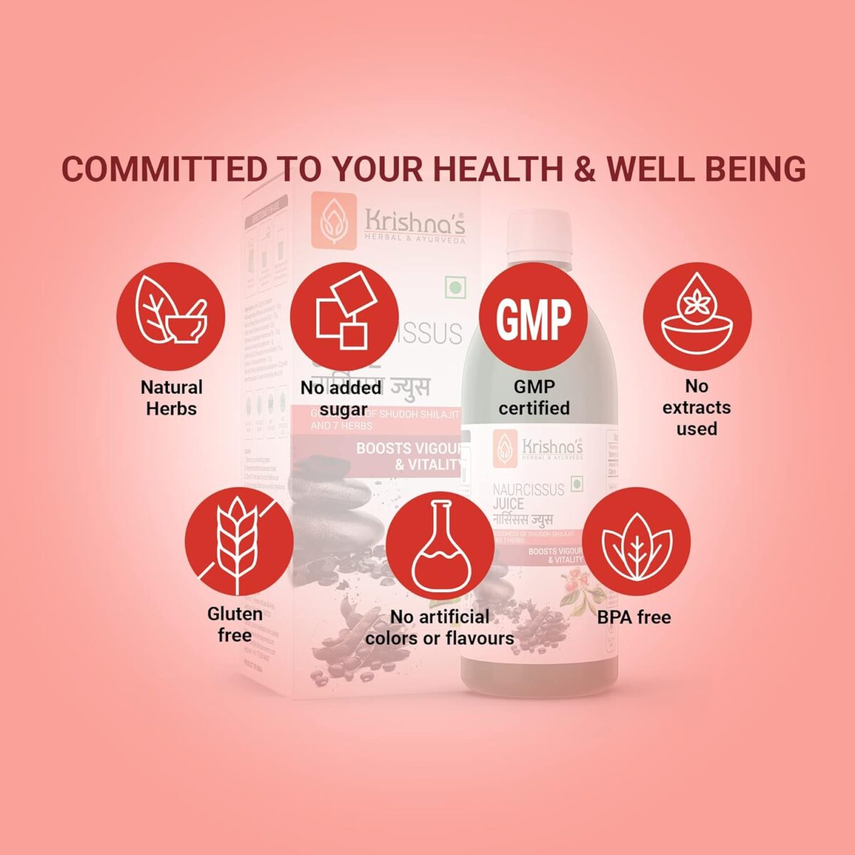 Krishna's Naurcissus Juice - (500 ML) For Energy Booster - Image 7