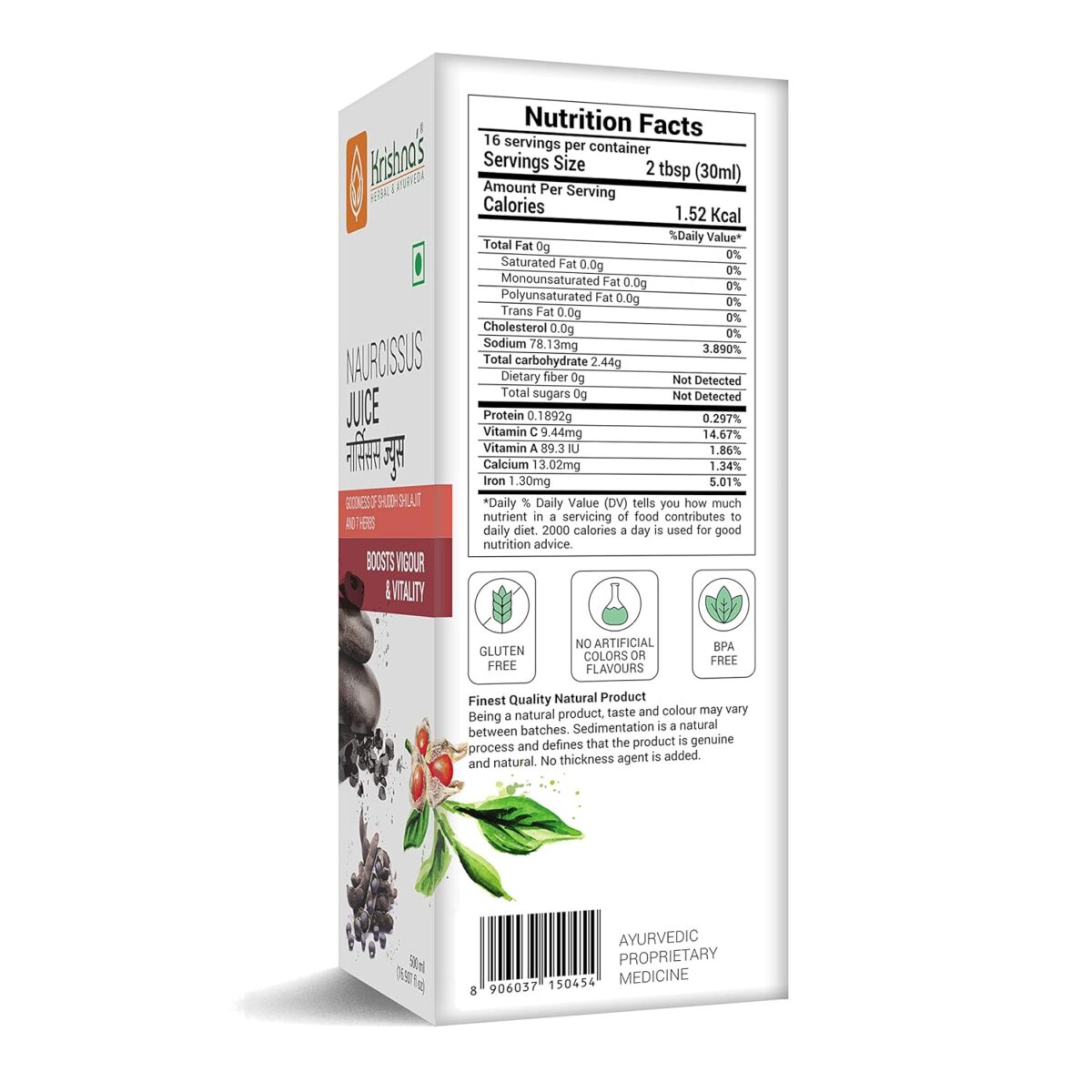 Krishna's Naurcissus Juice - (500 ML) For Energy Booster - Image 8