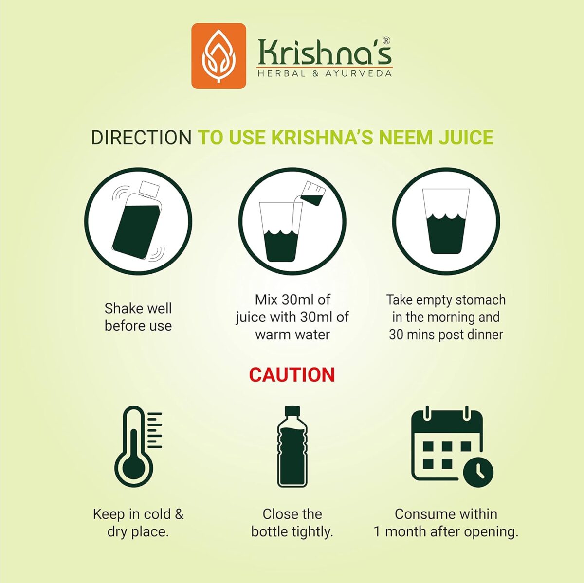 Krishna's Neem Juice - 500 ml 6 Krishna's Neem Juice - (500 ML) For Pimples, Improves The Skin Complexion - Image 5