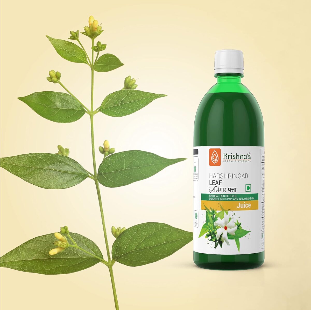 Krishna's Night Jasmine Parijat Harshringar Leaf Juice - 500 ml 4 Krishna's Night Jasmine Parijat Harshringar Leaf Juice - (500 ML) - Image 5