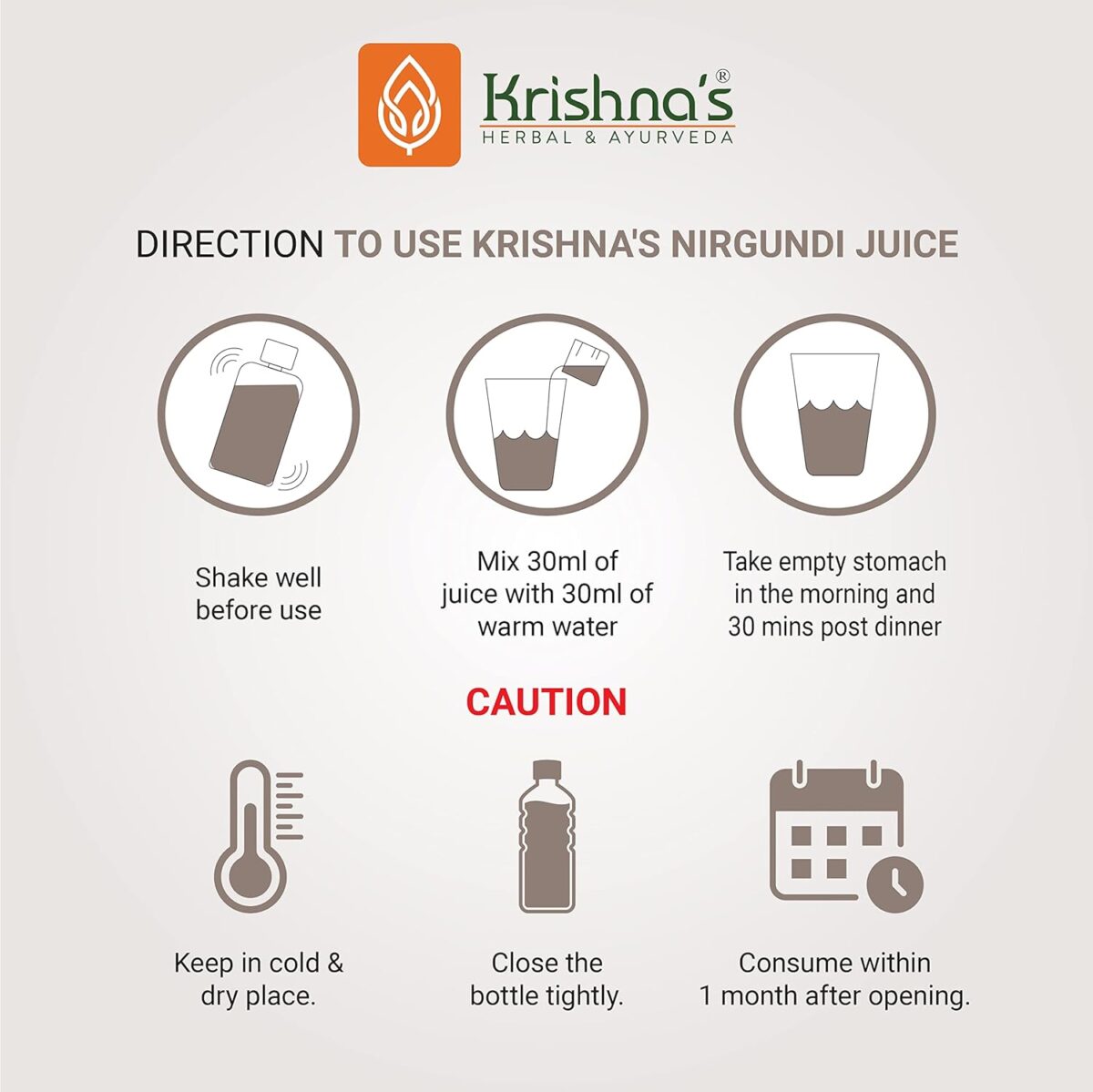 Krishna's Nirgundi Swaras - (500 ML) For Headache, Swelling - Image 5