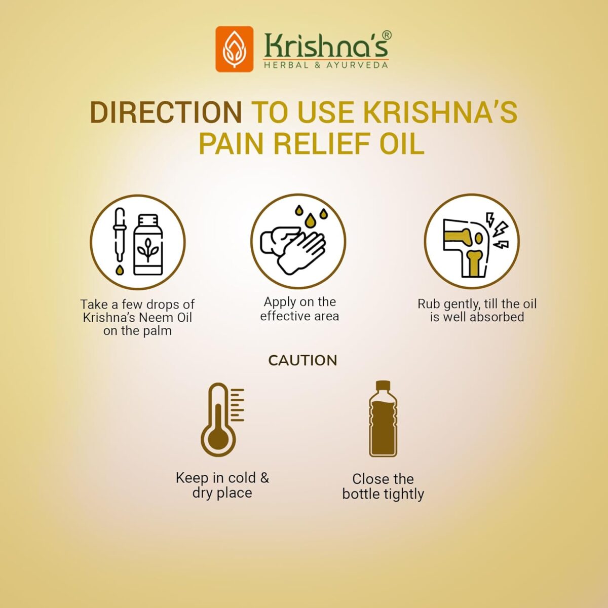Krishna's Pain Relief oil - (50 ML) For Joint Care - Image 3