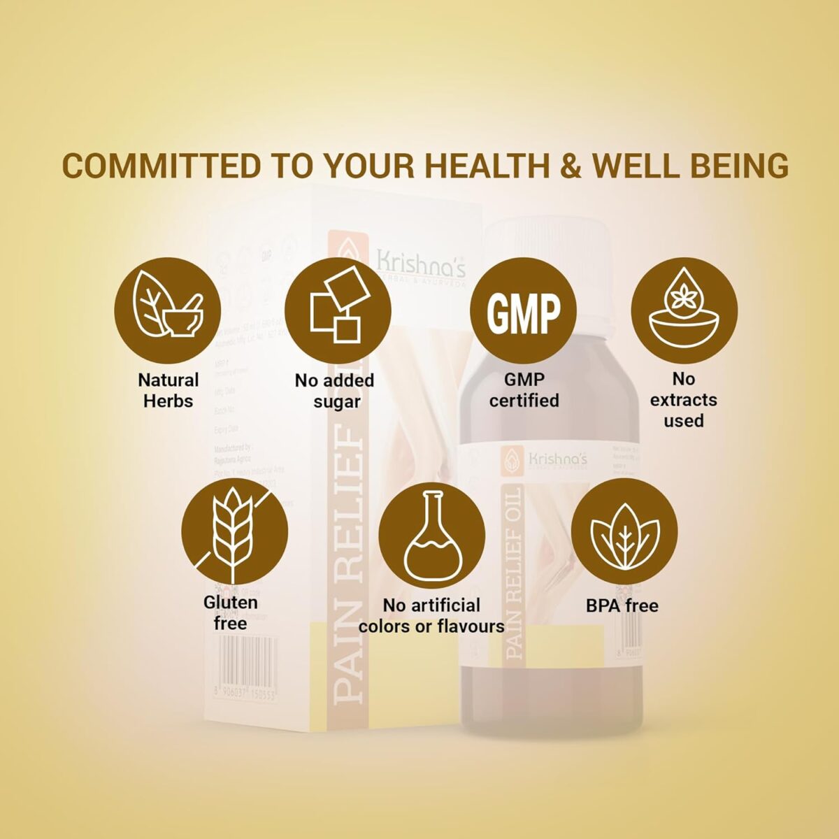 Krishna's Pain Relief oil - (50 ML) For Joint Care - Image 2