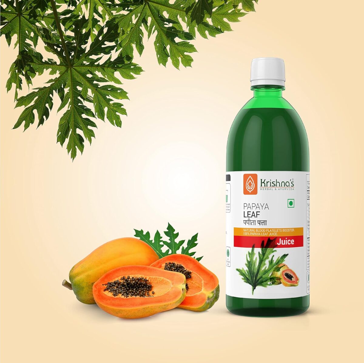 Krishna's Papaya Leaf Juice - (500 ml) For Enhances Liver Health, Immune System - Image 4
