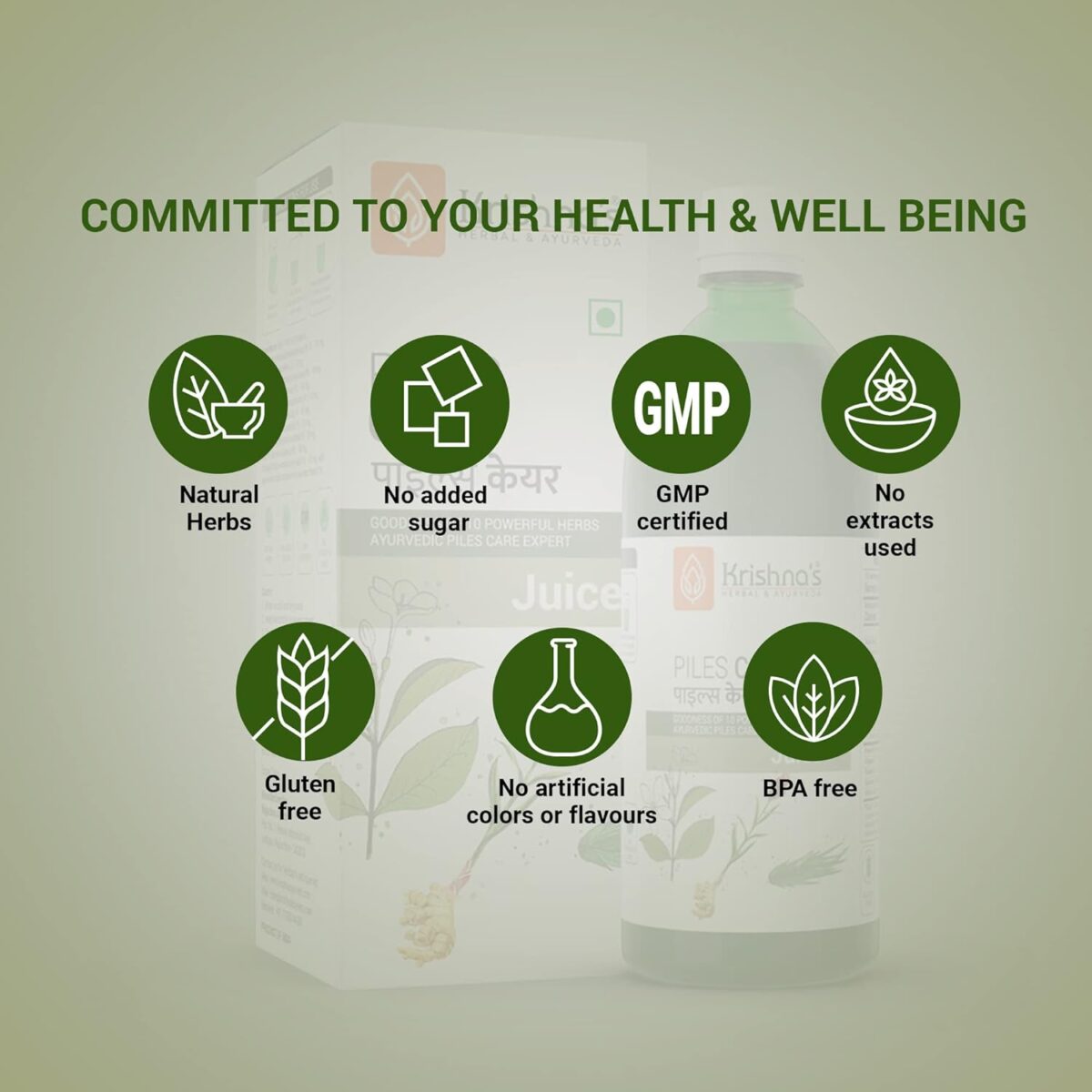 Krishna's Piles Care Juice - (500 ML) For Piles, Relives Pain - Image 7