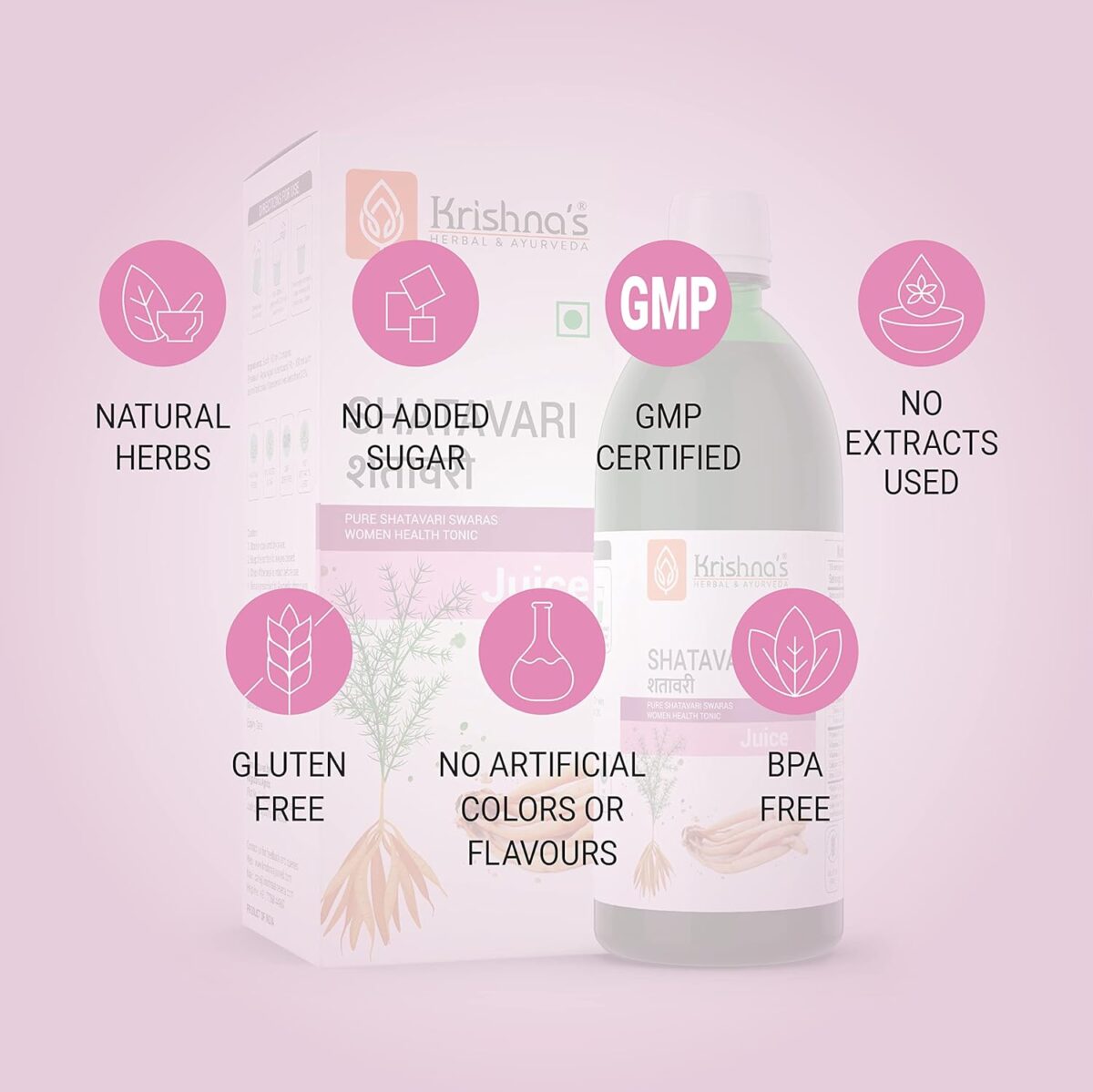 Krishna's Shatavari Juice (500 ML) For Improves The Immune System - Image 6