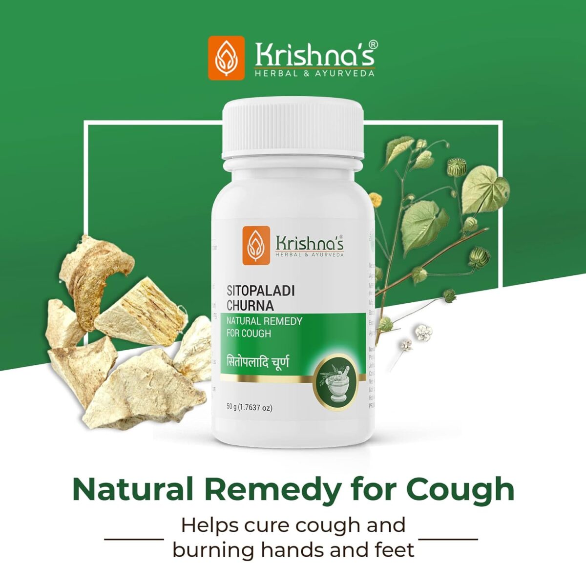 Krishna's Shitopaladi Churna (50 Gm) For Cough - Image 2