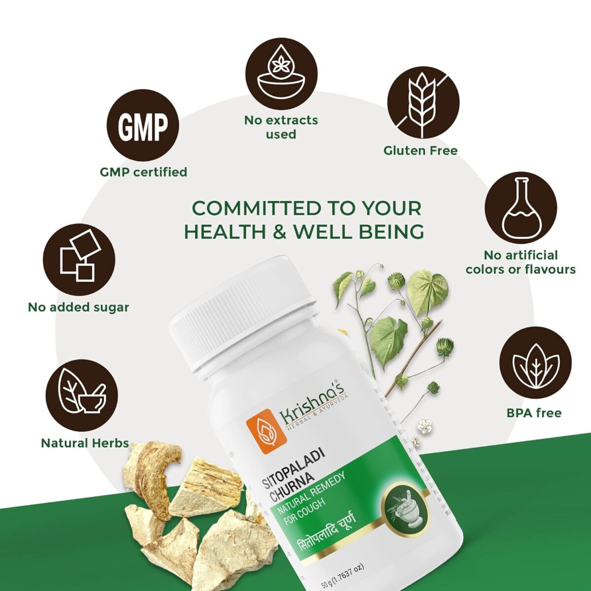 Krishna's Shitopaladi Churna (50 Gm) For Cough - Image 4
