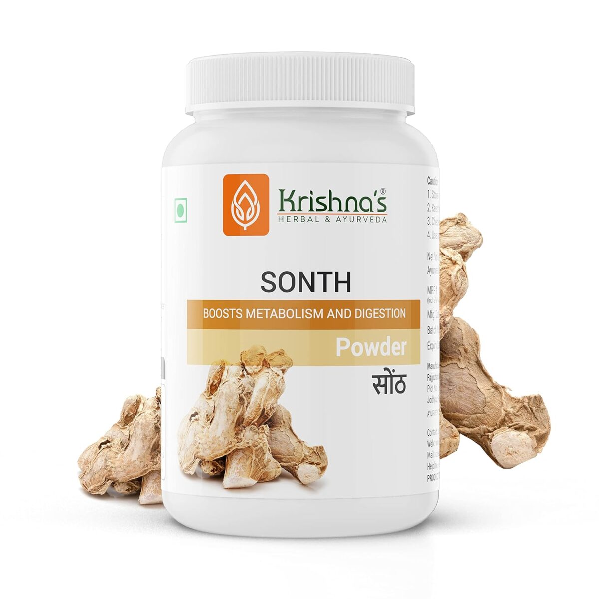 Krishna's Sonth (Dried Ginger) Powder - (100 Gm) For Gastrointestinal, Digestion - Image 6