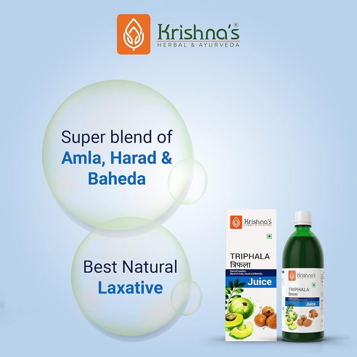 Krishna's Triphala Juice - (500 ML) For Improves Digestion - Image 2