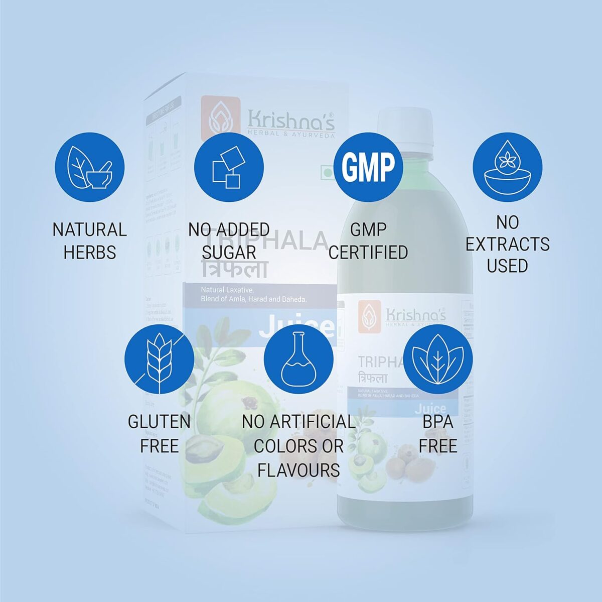 Krishna's Triphala Juice - (500 ML) For Improves Digestion - Image 6