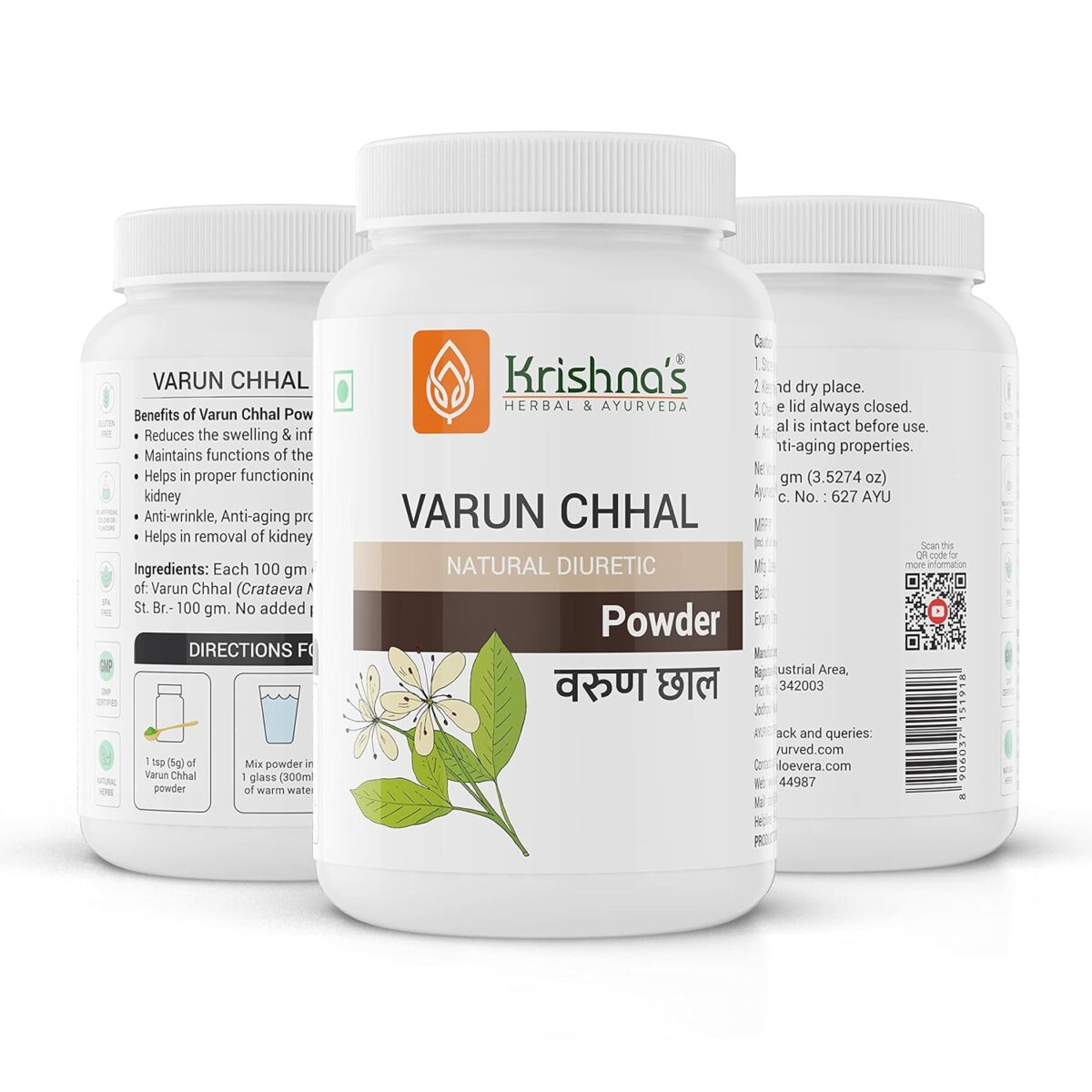 Krishna's Varun Chal (Crateva religiosa) Powder - (100 Gm) For Digestion - Image 4