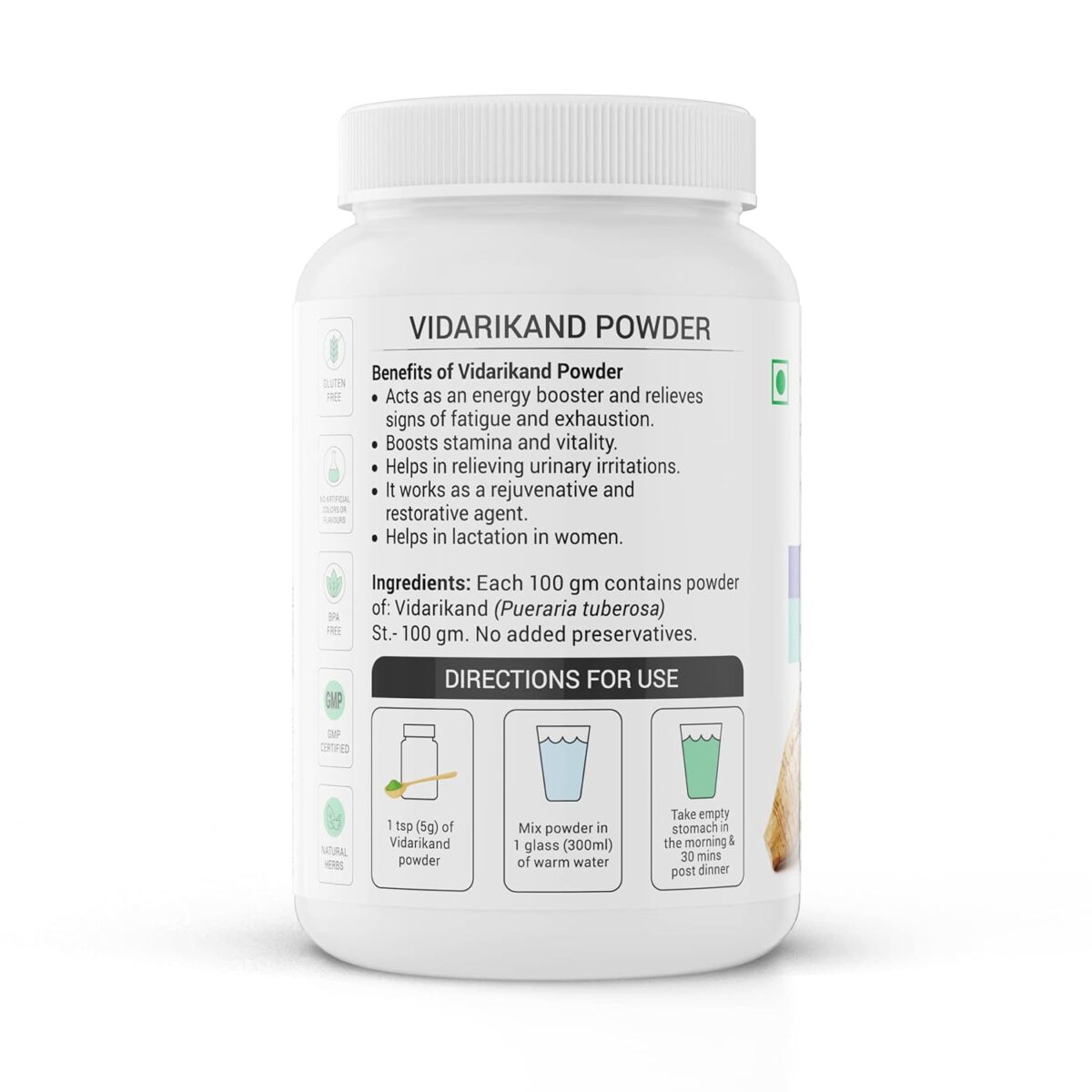 Krishna's Vidari kand (Pueraria tuberosa) Powder - (100 Gm) For Boost Stamina - Image 7