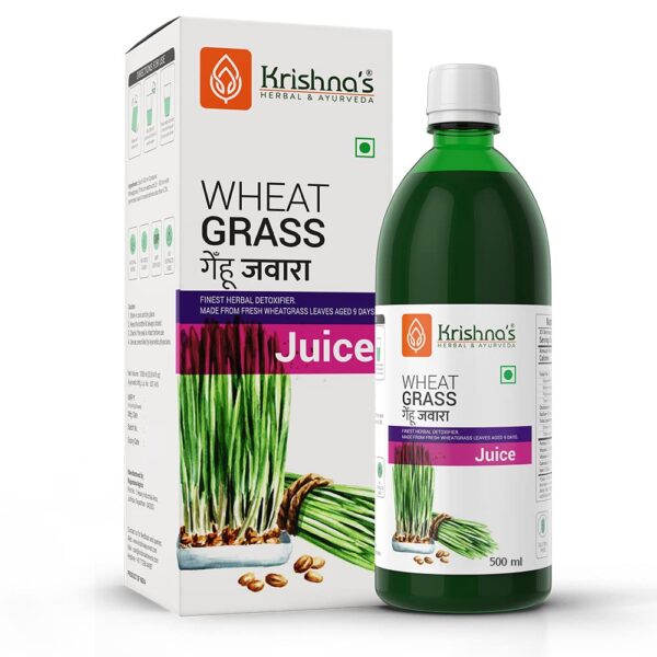 Krishna's Wheatgrass Juice - (500 ML) For Blood Pressure, Liver Function