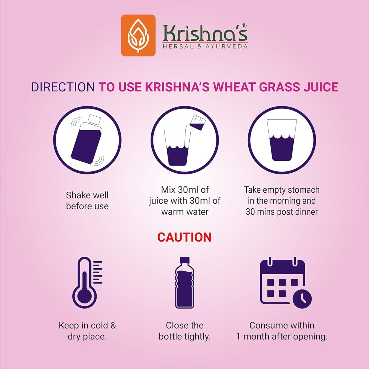 Krishna's Wheatgrass Juice - (500 ML) For Blood Pressure, Liver Function - Image 5