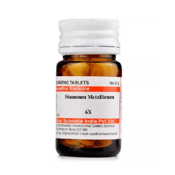 Willmar Schwabe India Stannum Metallicum 6X (20g) For Cough, Asthma, Vertigo