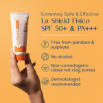 La Shield Fisico Matte SPF 50 PA+++ Sunscreen Gel (50gm) For Very Dry Skin - Image 2