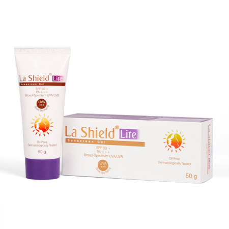 La Shield Lite Sunscreen Gel SPF 50+ PA+++ (50gm) For UVA/UVB Protection, Oil-Free