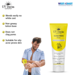 West-Coast UV Derm Sunscreen Cream SPF 50 PA+++ (75gm) For Remove Dead Skin Cells - Image 2