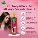 Zandu Ayurvedic Onion Oil (200ml) For Controls Dandruff, Hair Fall - Image 6