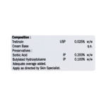 Tretin 0.025% Cream (30gm) For Rough Skin, Wrinkles, Skin Spots - Image 3