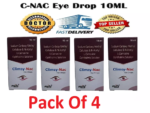 (PACK OF 4) C-NAC Eye Drops (10ml) N-Acetyl-Carnosine Best for Eye Care