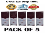 (PACK OF 5) C-NAC Eye Drops (10ml) N-Acetyl-Carnosine Best for Eye Care